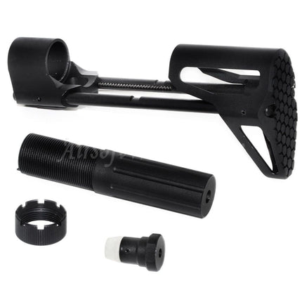 5KU PDW Retractable Sliding Stock for GHK VFC WE (WE-TECH) WA M4 Series GBB Rifles Airsoft Black