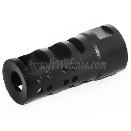 Airsoft-Website, 53 mm, R2 556-Stil, Metall-Mündungsbremse, Blitzunterdrücker für -14 mm CCW-Gewehre mit gegen den Uhrzeigersinn gedrehtem Lauf