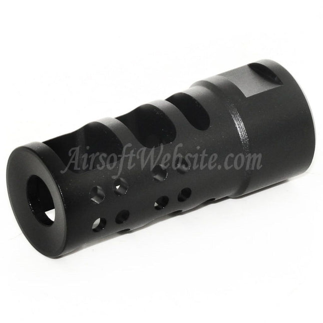 Airsoft Website 53mm R2 556 Style Metal Muzzle Brake Flash Hider For -14mm CCW Counter-Clockwise Thread Barrel Rifles