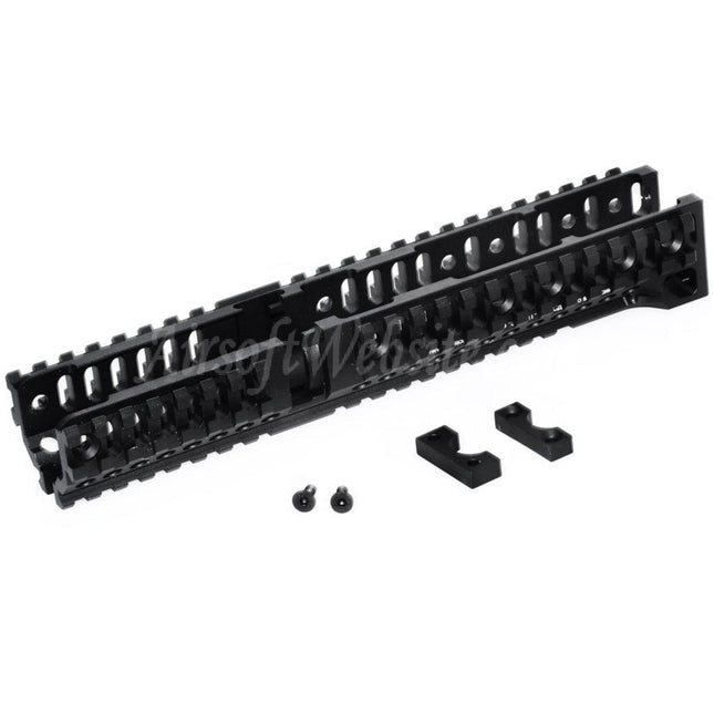 Système de rail de garde-main inférieur long 5KU CNC 254 mm style B30 pour fusils AEG CYMA AKM AK74 AK102 AK104 AK105 série AK Airsoft noir