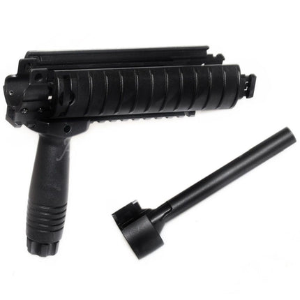 Système de rail de garde-main CYMA MP5 DX avec poignée avant QD et canon extérieur pour fusils AEG CYMA G&amp;G Umarex Tokyo Marui série MP5 Airsoft noir