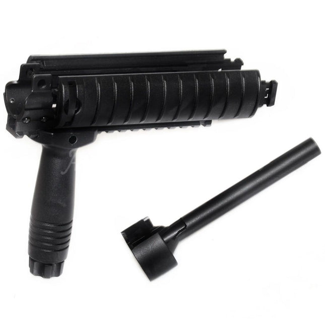 Système de rail de garde-main CYMA MP5 DX avec poignée avant QD et canon extérieur pour fusils AEG CYMA G&amp;G Umarex Tokyo Marui série MP5 Airsoft noir
