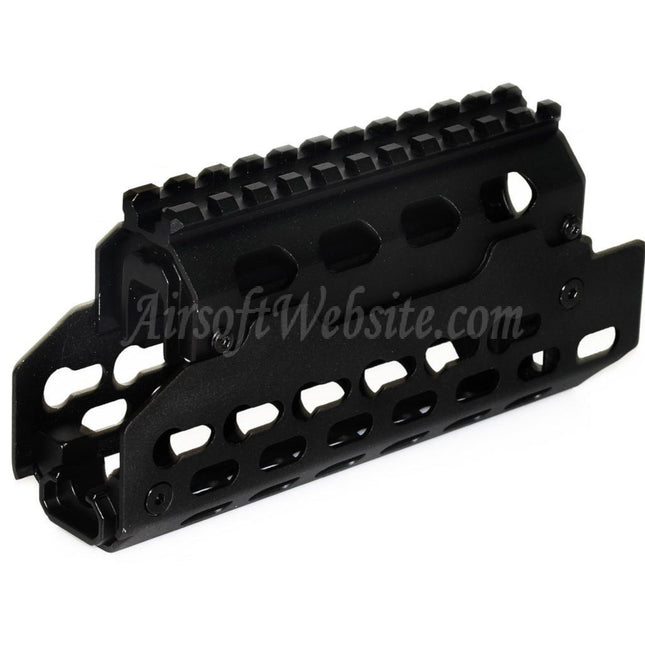 Système de rail de garde-main CYMA en aluminium KeyMod pour fusils AEG GBB de la série AK74U, noir