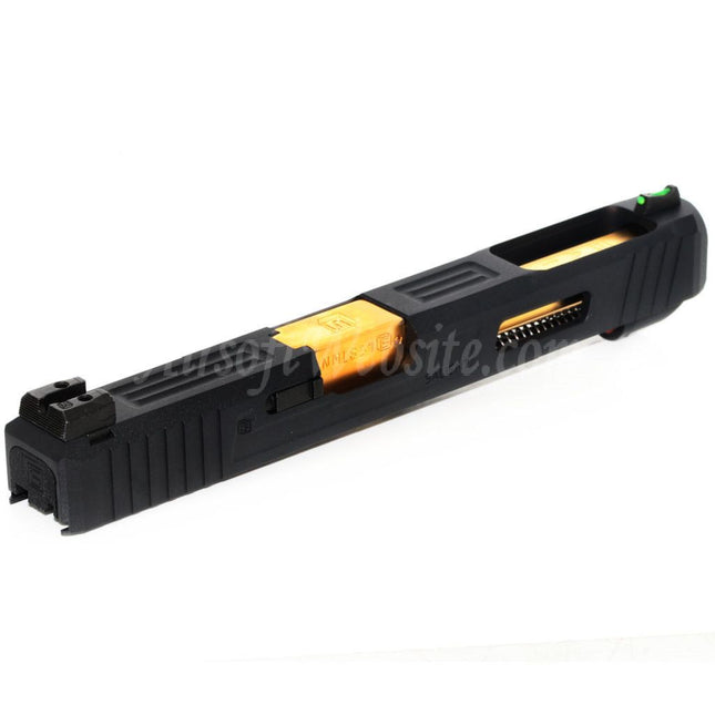 Kit supérieur complet de compétition SAI™ Tier One sous licence EMG, ensemble de glissières de canon dorées pour pistolets AW WE EMG BLU G17 G34 GBB Airsoft noir