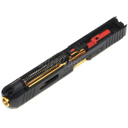 EMG Licensed SAI™ Tier One Competition Complete Upper Kit Gold Barrel Slide Set For AW WE EMG BLU G17 G34 GBB Pistols Airsoft Black
