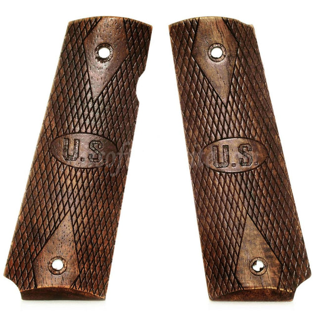 BOG Black Owl Gear US 1911 Wood Grip Cover For DOUBLE BELL ARMY AW WE KJ Tokyo Marui M1911 M.E.U SERIES 70 M45A1 WARRIOR GBB Pistols Airsoft