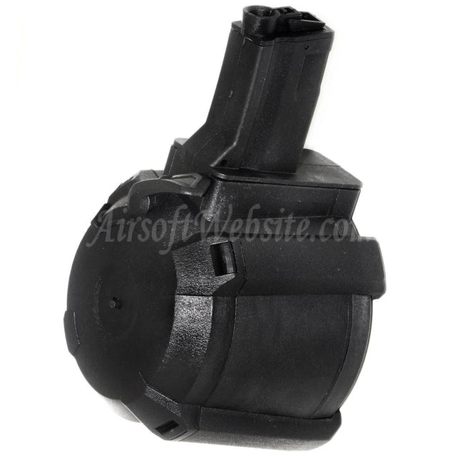 BATTLEAXE 1400rd Electric Drum Magazine For MP5 Series AEG Rifles Airsoft Black
