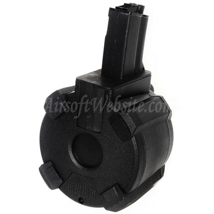 BATTLEAXE 1400rd Electric Drum Magazine For MP5 Series AEG Rifles Airsoft Black
