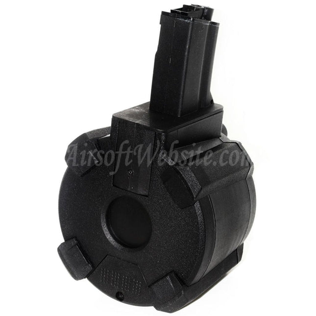 BATTLEAXE 1400rd Electric Drum Magazine For MP5 Series AEG Rifles Airsoft Black