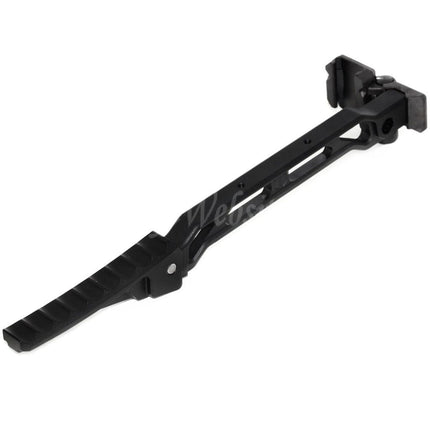 Crosse 5KU 198 mm style AB-8R avec plaque de couche mécanique pliable pour fusils à rail Picatinny 1913, noir Airsoft