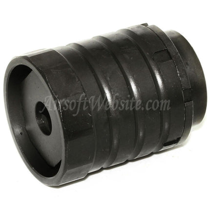 Cache-flamme 5KU 50 mm 360 x 37 avec frein de bouche et bouclier anti-explosion pour fusils à canon fileté +24 mm CW (filetage horaire) Airsoft, noir