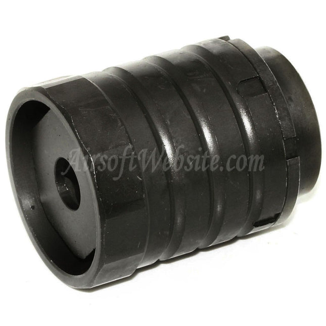 5KU 50mm 360 X37 Muzzle Brake Flash Hider With Blast Shield For +24mm CW Clockwise Thread Barrel Rifles Airsoft Black