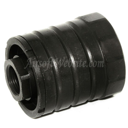 Cache-flamme 5KU 48 mm 360 x 37 avec frein de bouche et bouclier anti-explosion pour fusils à canon fileté antihoraire -14 mm CCW, noir