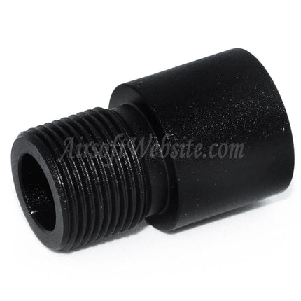 Adaptateur de compensateur de silencieux cylindrique 5KU, filetage intérieur +14 mm sens horaire vers filetage extérieur -14 mm sens antihoraire