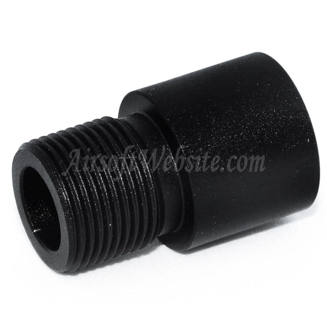 Adaptateur de compensateur de silencieux cylindrique 5KU, filetage intérieur +14 mm sens horaire vers filetage extérieur -14 mm sens antihoraire