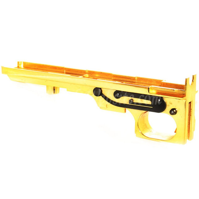 King Arms CNC Aluminum Receiver Lower Body For King Arms Thompson M1A1 Military / M1928 Chicago  Series AEG Rifles Airsoft Gold