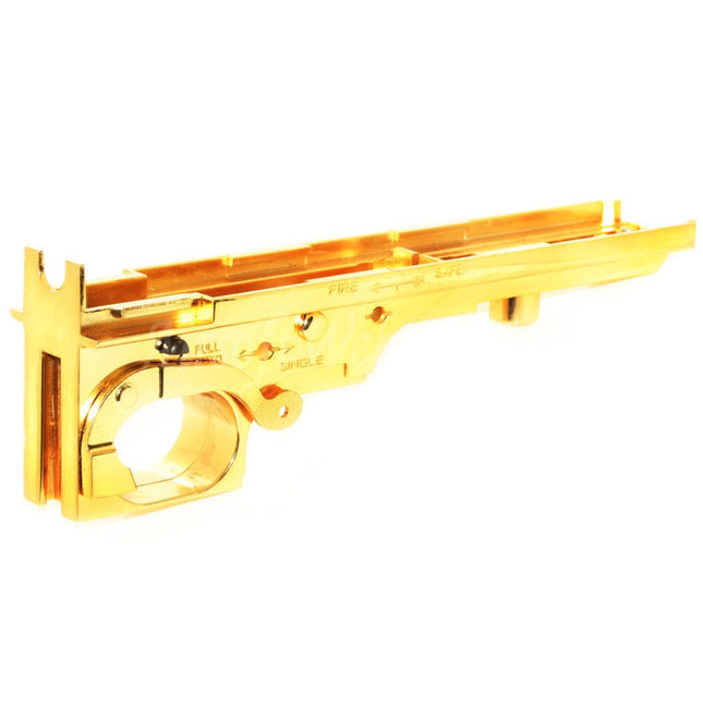 King Arms CNC Aluminum Receiver Lower Body For King Arms Thompson M1A1 Military / M1928 Chicago  Series AEG Rifles Airsoft Gold