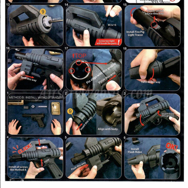 Show Guns Tactical SG Beam Spray Kit Type A For ACTION ARMY AAP-01 Series GBB Pistols Airsoft