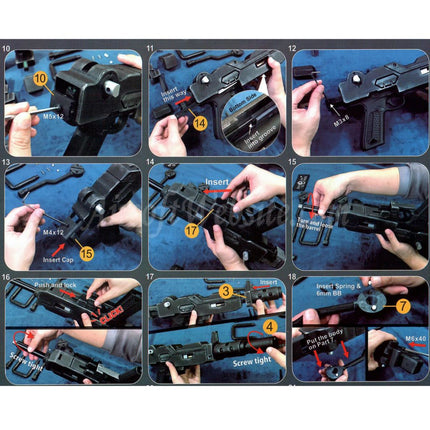 Show Guns Tactical SG RX-79 Gundam Ground Type MG100 Machine Gun Kit with Fire Pig Light Tracer for Action Army AAP-01 Series GBB Pistols Airsoft