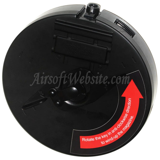 King Arms 450rd Drum Magazine For Tokyo Marui King Arms Thompson M1A1 M1928 Chicago Series AEG Rifles Airsoft Black