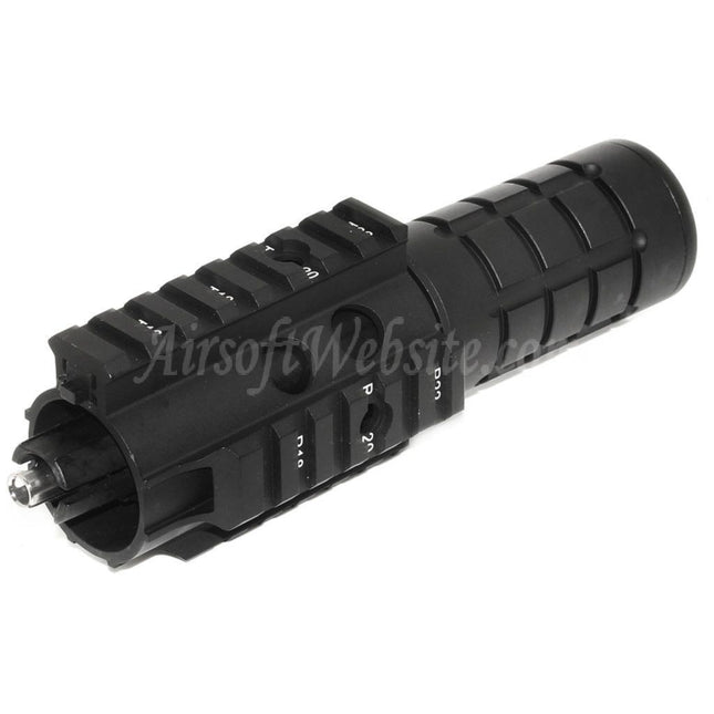 Kit de garde-mains flottant APS 166 mm Mini Patriot avec canon extérieur et système de rail pour fusils APS ASR Tokyo Marui M4 M16 AEG Airsoft, noir