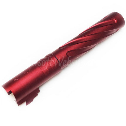 Canon extérieur spiralé 5KU 5" pouces 123/127 mm en aluminium CNC style Tornado + 11 mm CW pour pistolets Armorer Works AW WE-TECH Tokyo Marui Hi-Capa 5.1 GBB Airsoft