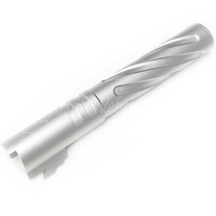 Canon extérieur spiralé 5KU 5" pouces 123/127 mm en aluminium CNC style Tornado + 11 mm CW pour pistolets Armorer Works AW WE-TECH Tokyo Marui Hi-Capa 5.1 GBB Airsoft