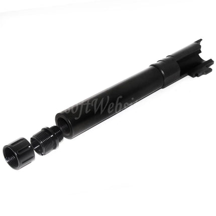 AIP 123mm/127mm Threaded Outer Barrel with Adaptor and Cover for Tokyo Marui Hi-Capa 5.1 GBB Pistols Airsoft Black