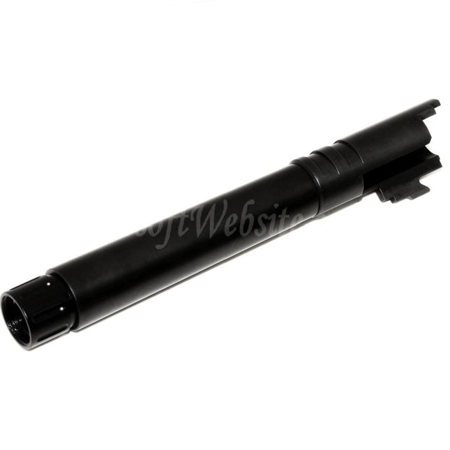 AIP 123mm/127mm Threaded Outer Barrel with Adaptor and Cover for Tokyo Marui Hi-Capa 5.1 GBB Pistols Airsoft Black