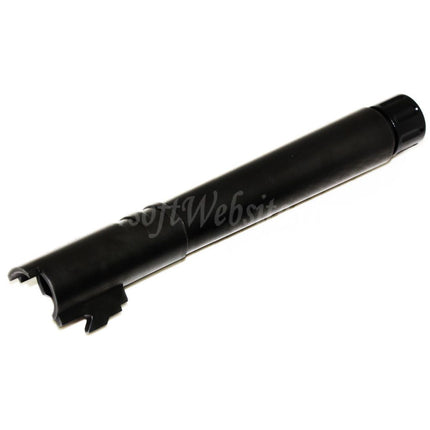 AIP 123mm/127mm Threaded Outer Barrel with Adaptor and Cover for Tokyo Marui Hi-Capa 5.1 GBB Pistols Airsoft Black