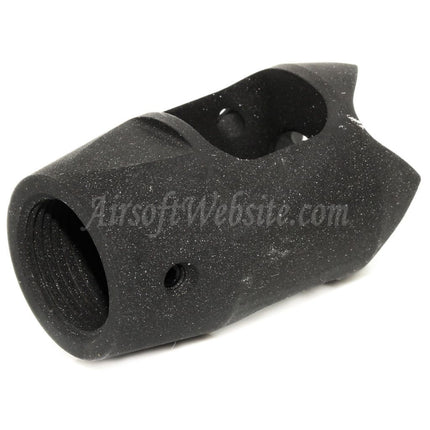 Cache-flamme PTS Rainier Arms MINI XT COMP pour fusils à canon fileté dans le sens des aiguilles d'une montre +14 mm CW Airsoft