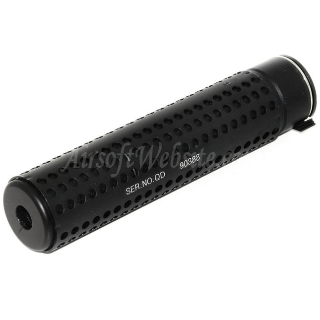 5KU 172mm KAC Style QD Barrel Extension Suppressor Silencer with Flash Hider For -14mm CCW Counter-Clockwise Thread Barrel Rifles Airsoft Black