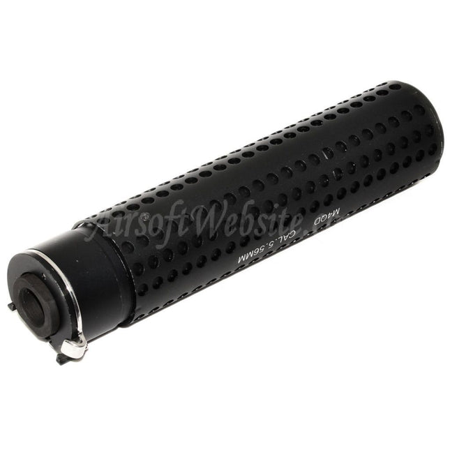5KU 172mm KAC Style QD Barrel Extension Suppressor Silencer with Flash Hider For -14mm CCW Counter-Clockwise Thread Barrel Rifles Airsoft Black