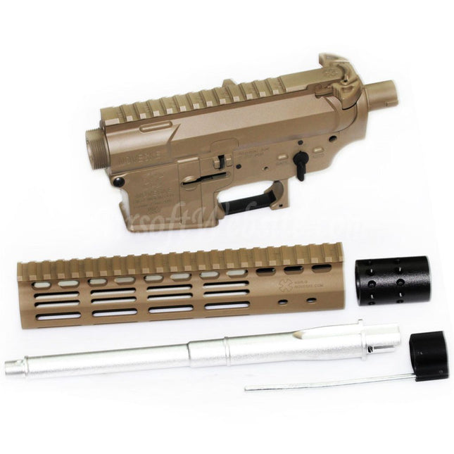 E&C Devgru N4 Upper Lower Metal Body Receiver M-Lok Rail Handguard System Set For E&C Tokyo Marui M4 M16 Series AEG Rifles Airsoft