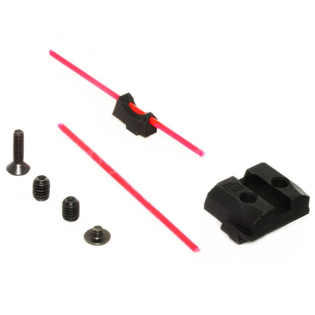Guns Modify GM SA Style CNC Steel Fiber Optic Sight Set For WE Tokyo Marui G-Series GBB Pistols Airsoft