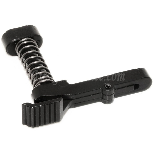 Levier de déverrouillage de chargeur Guns Modify GM EVO Steel A5 pour fusil Tokyo Marui M4 MWS, noir