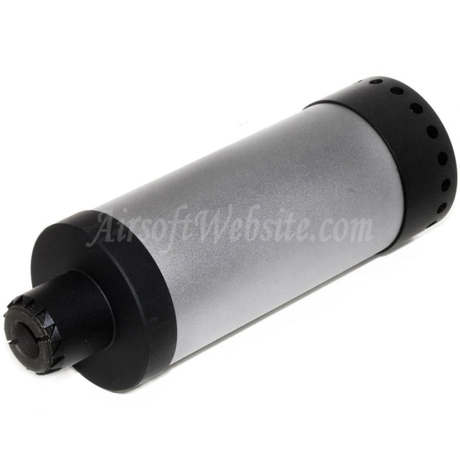 Silencieux factice DTK Putnik 5KU 175 mm avec adaptateur de filetage +24 mm (sens horaire) / -14 mm (sens antihoraire) noir/gris