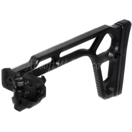 Crosse pliante 5KU 227 mm avec interface 1913 pour fusils AEG MCX/MPX, noir