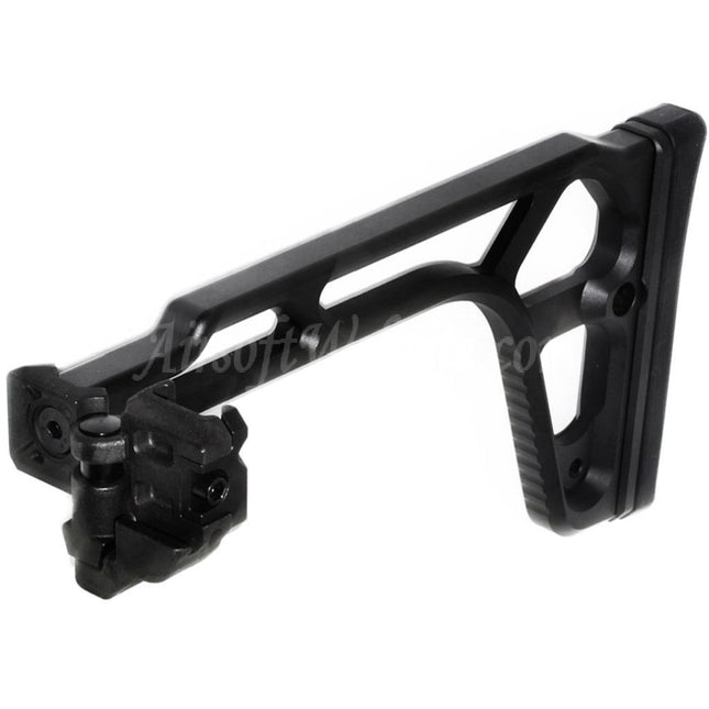 Crosse pliante 5KU 227 mm avec interface 1913 pour fusils AEG MCX/MPX, noir
