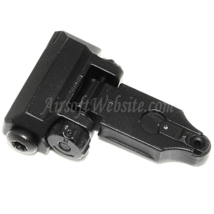 Airsoft Website ST Style Flip Up Folding Rear Sight For 20mm Picatinny Rail Rifles
