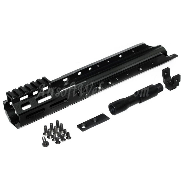 Système de rail de garde-main MREX M-LOK en aluminium CNC 300 mm, style KC, pour fusils AEG GBB à double cloche BY-805 VFC WE-Tech Tokyo Marui SCAR Series