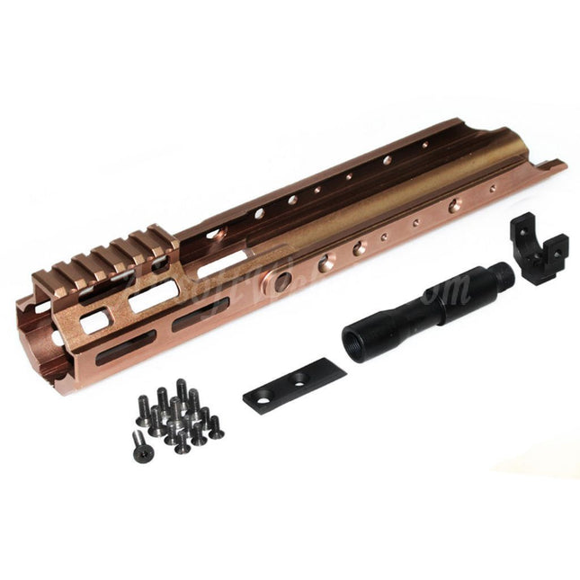 Système de rail de garde-main MREX M-LOK en aluminium CNC 300 mm, style KC, pour fusils AEG GBB à double cloche BY-805 VFC WE-Tech Tokyo Marui SCAR Series