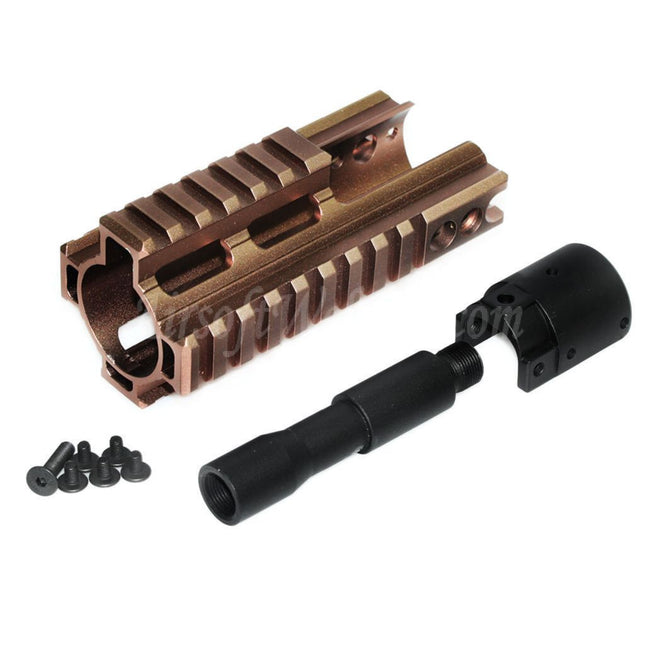 Système de rail de garde-main à 4 côtés en aluminium CNC de 125 mm pour fusils AEG GBB à double cloche BY-805 VFC WE-Tech Tokyo Marui SCAR Series