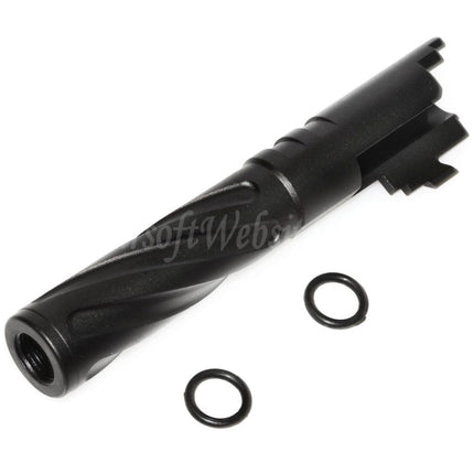 Canon extérieur spiralé 5KU 4,3 pouces en aluminium CNC style Tornado + 11 mm CW pour pistolets Tokyo Marui Hi-Capa 4,3 GBB Airsoft
