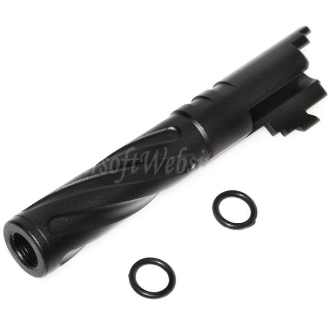 Canon extérieur spiralé 5KU 4,3 pouces en aluminium CNC style Tornado + 11 mm CW pour pistolets Tokyo Marui Hi-Capa 4,3 GBB Airsoft
