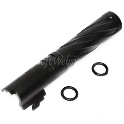 Canon extérieur spiralé 5KU 4,3 pouces en aluminium CNC style Tornado + 11 mm CW pour pistolets Tokyo Marui Hi-Capa 4,3 GBB Airsoft