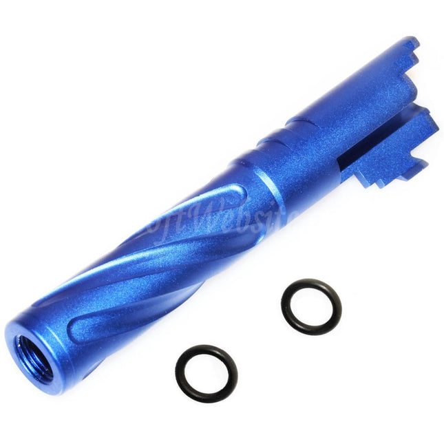 Canon extérieur spiralé 5KU 4,3 pouces en aluminium CNC style Tornado + 11 mm CW pour pistolets Tokyo Marui Hi-Capa 4,3 GBB Airsoft