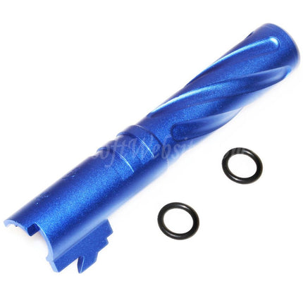 Canon extérieur spiralé 5KU 4,3 pouces en aluminium CNC style Tornado + 11 mm CW pour pistolets Tokyo Marui Hi-Capa 4,3 GBB Airsoft