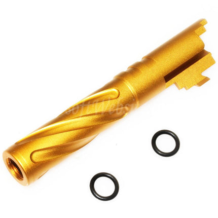 Canon extérieur spiralé 5KU 4,3 pouces en aluminium CNC style Tornado + 11 mm CW pour pistolets Tokyo Marui Hi-Capa 4,3 GBB Airsoft