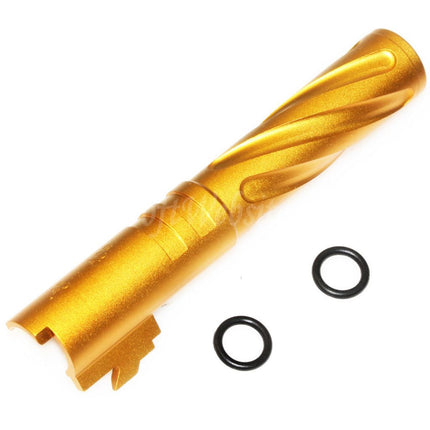 Canon extérieur spiralé 5KU 4,3 pouces en aluminium CNC style Tornado + 11 mm CW pour pistolets Tokyo Marui Hi-Capa 4,3 GBB Airsoft